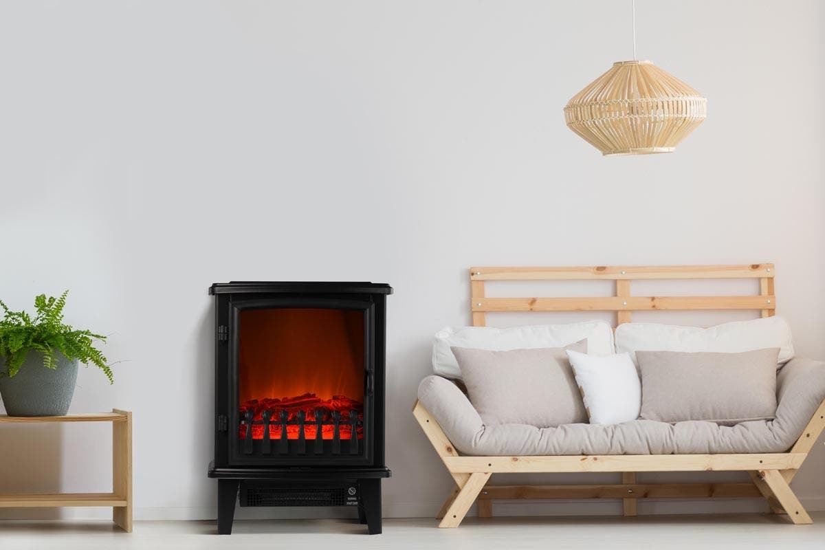 Kogan 1800W Compact Flame Effect Heater Images at Mighty Ape NZ