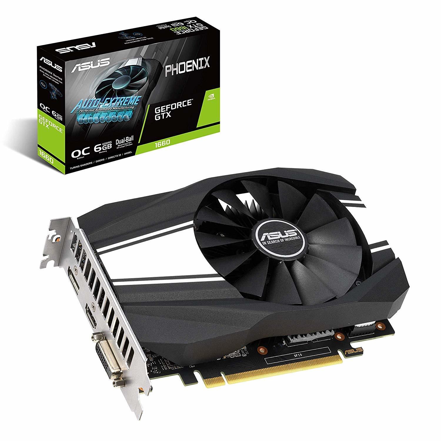 ASUS Phoenix Nvidia GeForce GTX 1660 OC Edition 6GB GDDR5 GPU | at ...