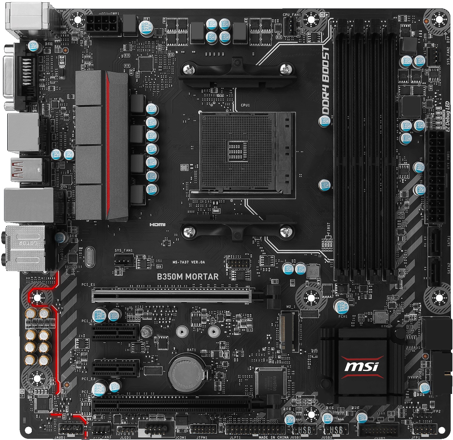 MSI B350M Mortar Motherboard image