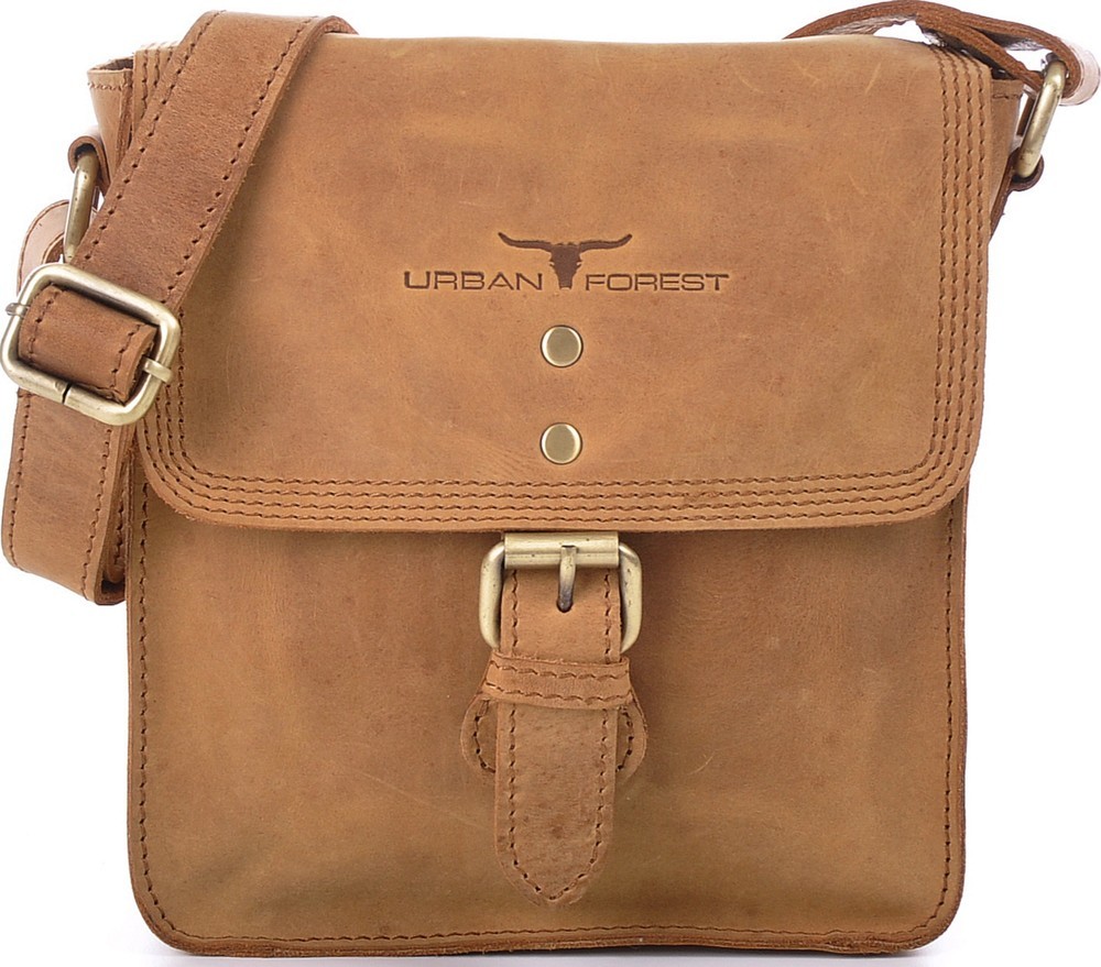 Urban Forest: Little Joe Leather Body Bag - Cognac image