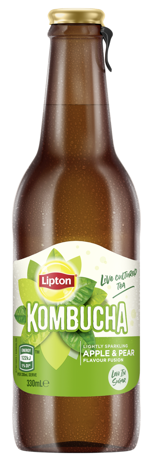 Lipton Kombucha Apple & Pear 330ml (12 Pack) at Mighty Ape NZ