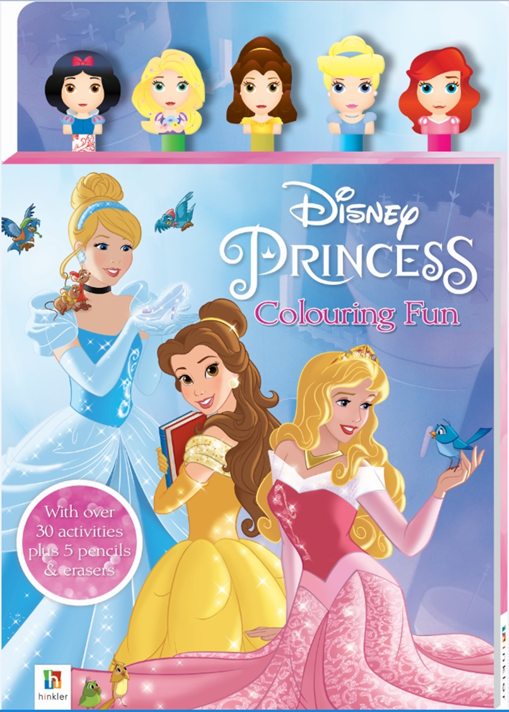 Disney Princess: Pencil & Eraser - 5-Piece Set