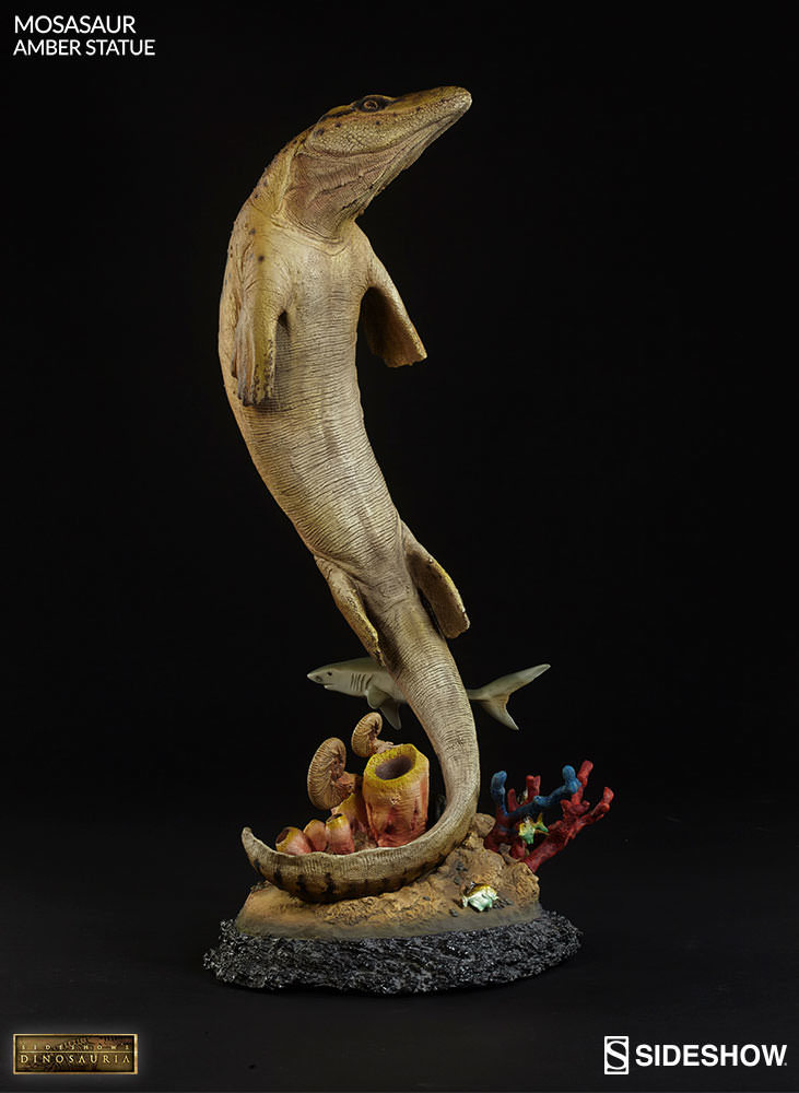 Dinosauria - Mosasaur Amber Statue