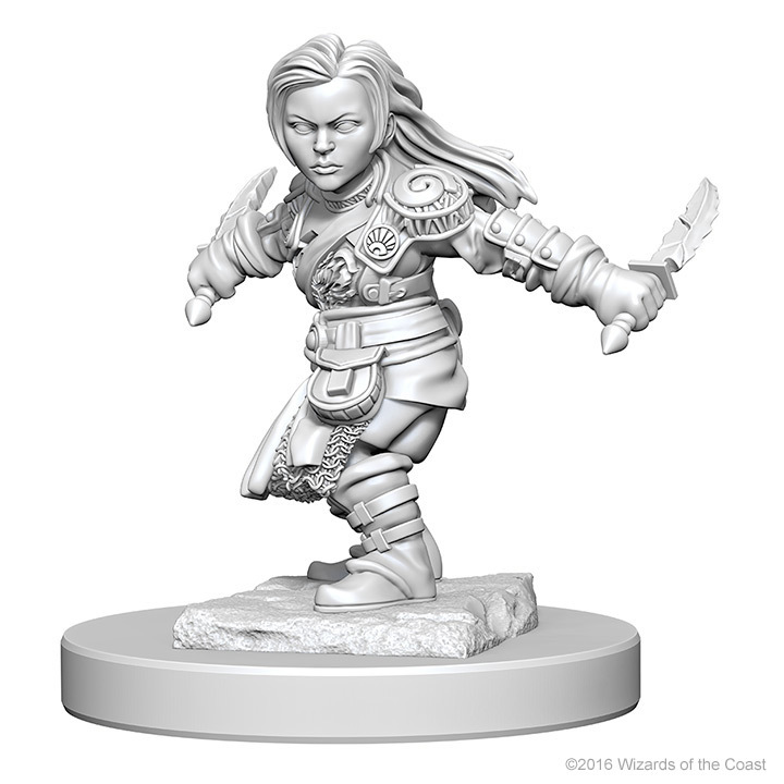 D&D Nolzur's Marvelous: Unpainted Minis - Halfling Female Rogue image