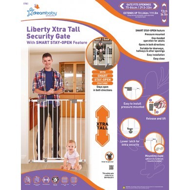 Dreambaby Liberty Tall Security Gate - White image