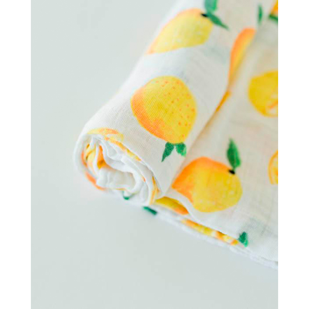 Little Unicorn: Cotton Muslin Swaddle - Lemon (Single) image