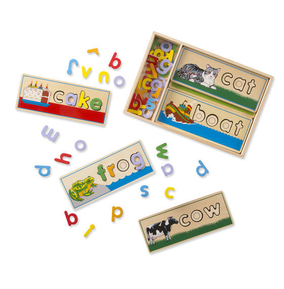 Melissa & Doug: Wooden See and Spell Puzzle image