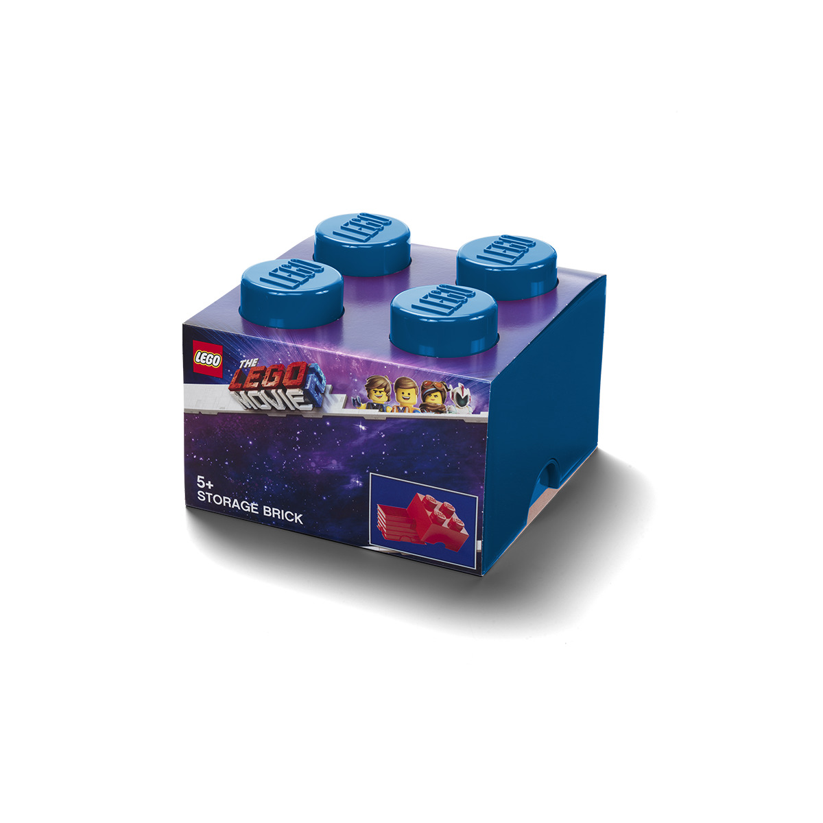 LEGO Movie 2 Storage Brick 4 (Bright Blue) at Mighty Ape NZ