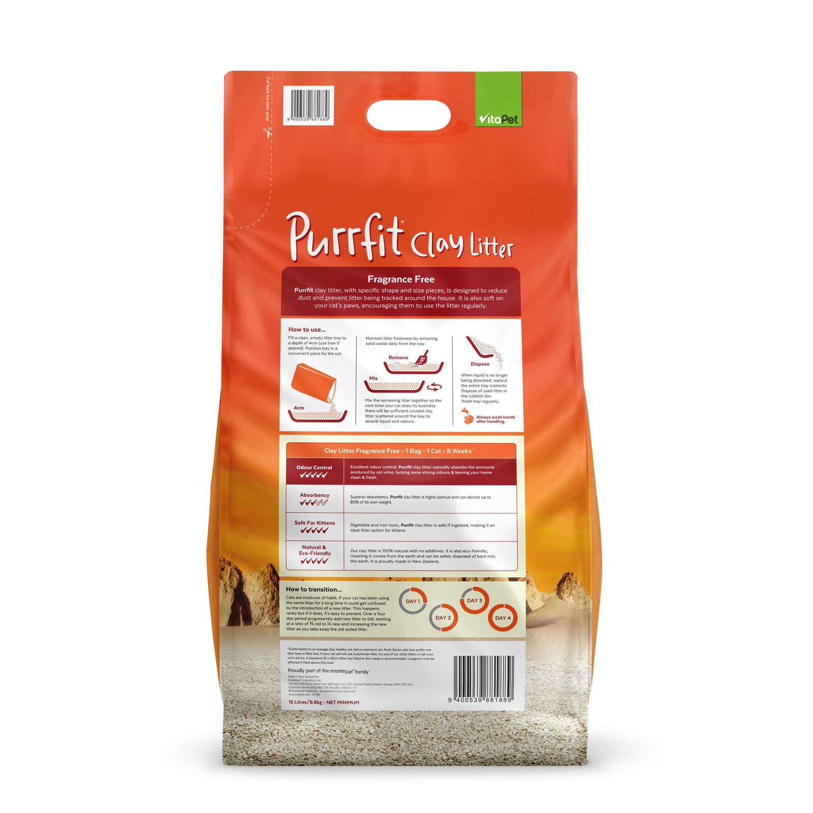 Vitapet: Purrfit Clay Litter (15L) image