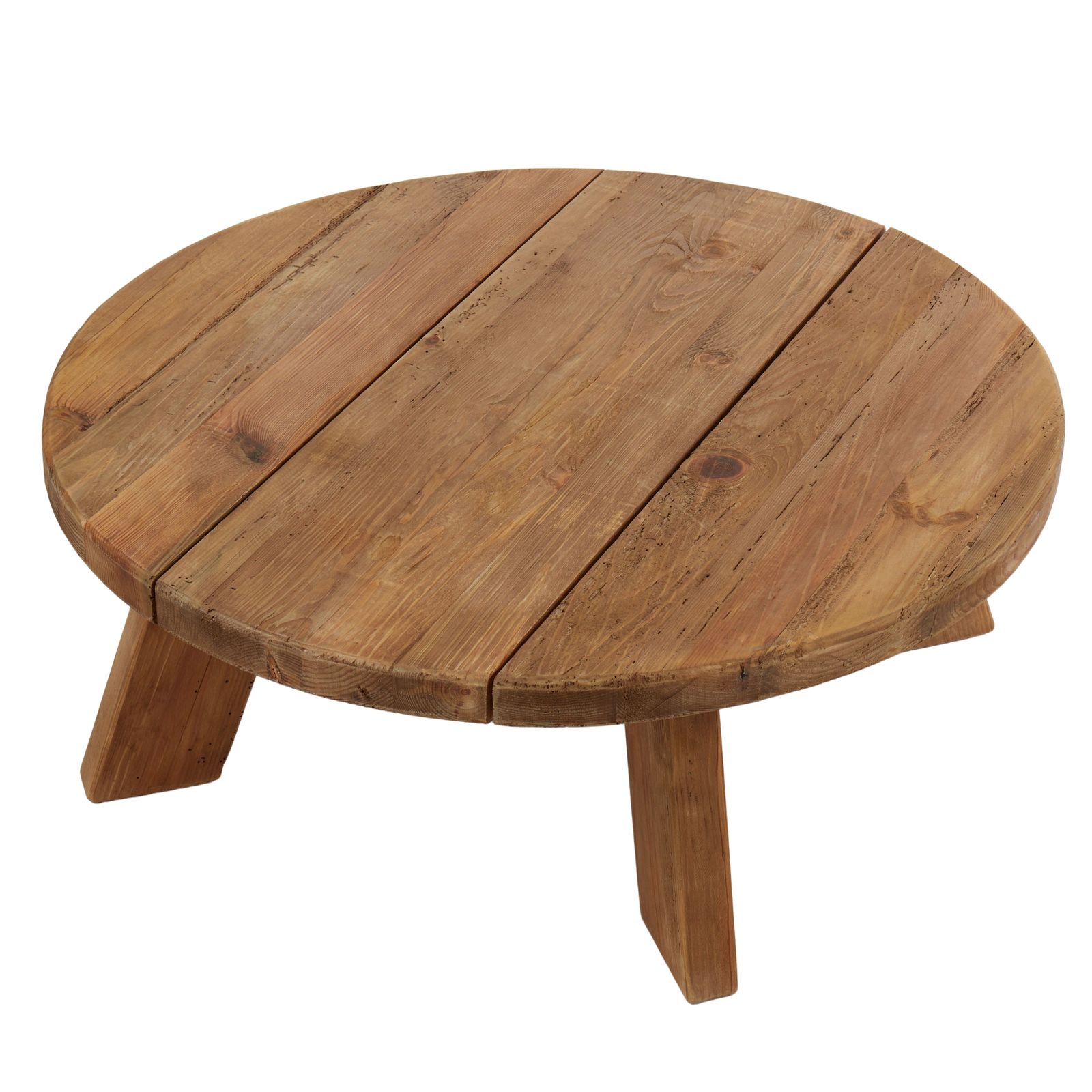 Buy Amalfi Reclaimed Pine Wood Round Coffee Table at Mighty Ape NZ