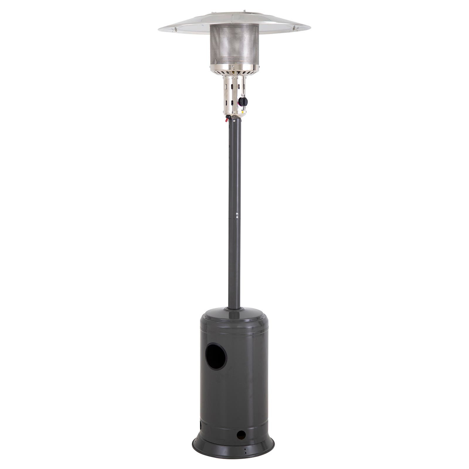 Buy Gasmate 2m tall 9kg Gas cylinder Patio Heater Slate Colour at