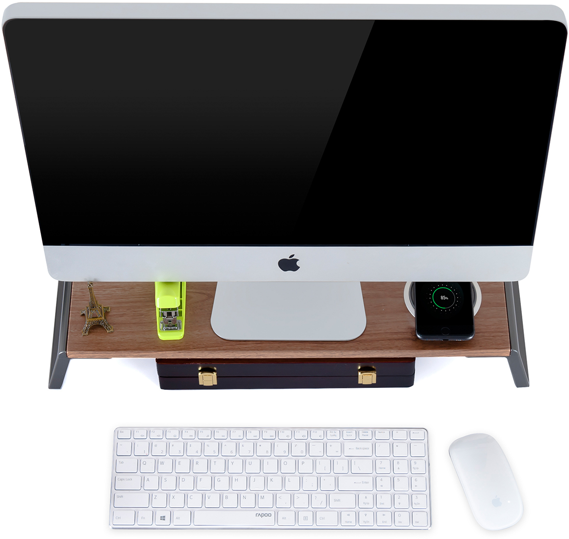 Gorilla Arms Monitor Stand Hickory Brown image