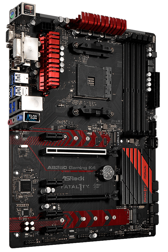 ASRock AB350 Gaming K4 AM4 ATX Motherboard image