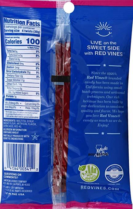 Red Vines Sugar Free Strawberry Twists (142gms) image