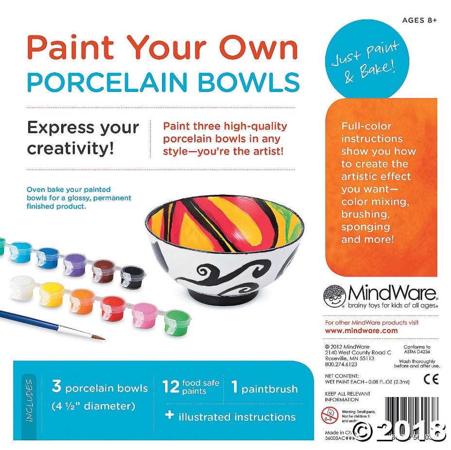 Mindware Create: Paint Your Own - Porcelain Bowls image