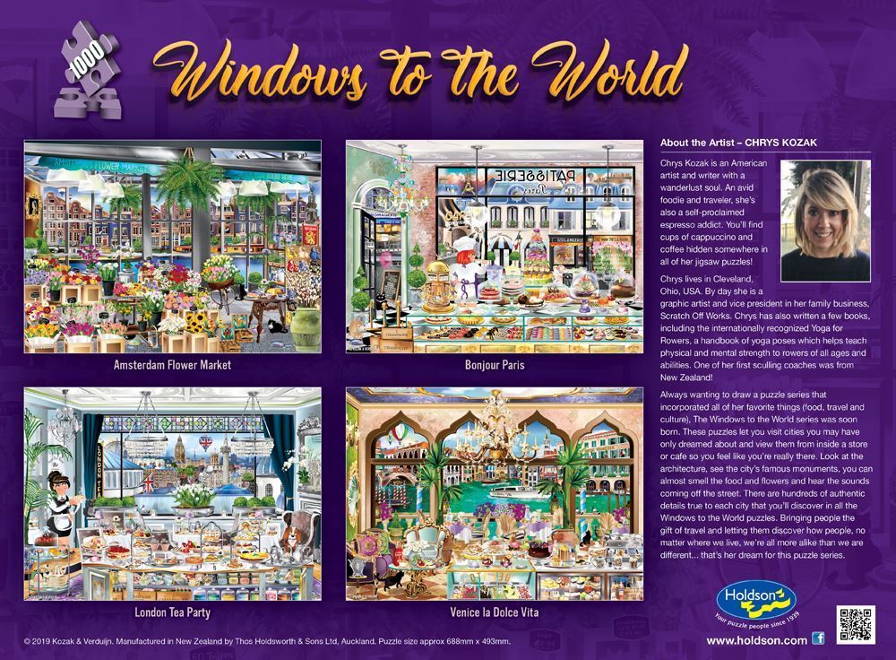 Holdson: 1,000 Piece Puzzle - Windows of the World (Amsterdam Flower Market)