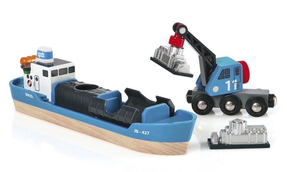 Brio: Railway - Freight Ship & Crane image