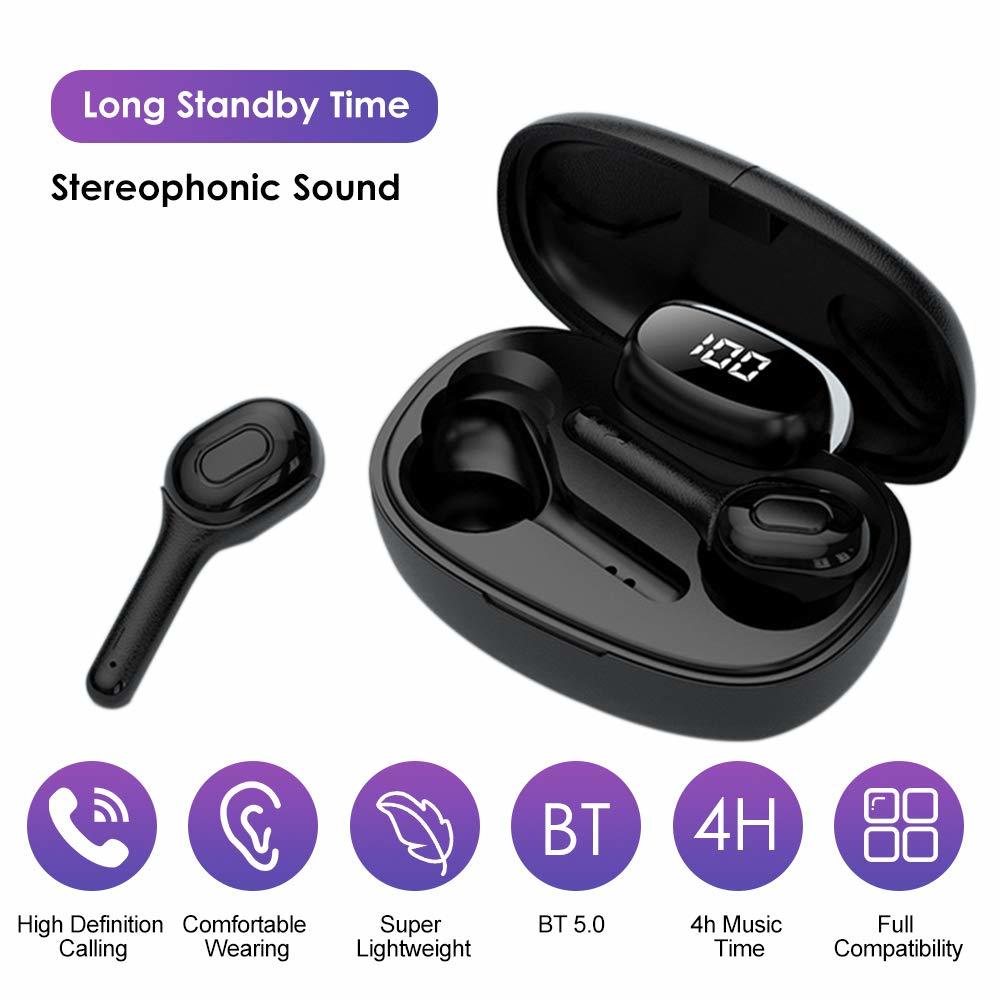 Bluetooth Sports True Wireless Headphones Earphone- Black image