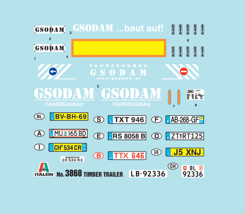 Italeri Timber Trailer - 1:24 Model Kit image