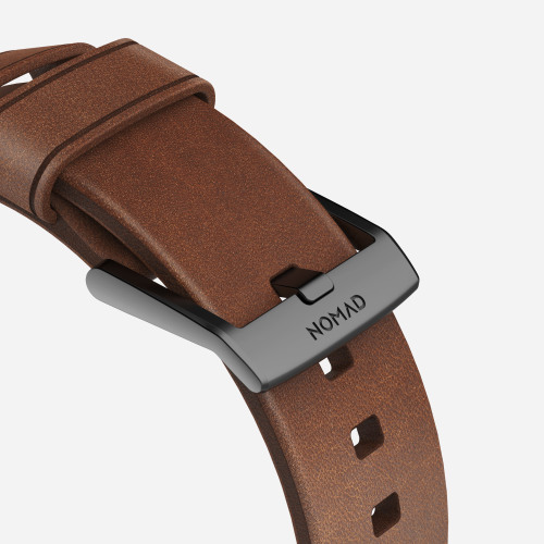 Nomad Horween Leather Strap for Apple Watch 38mm - Modern Build, Black Hardware image