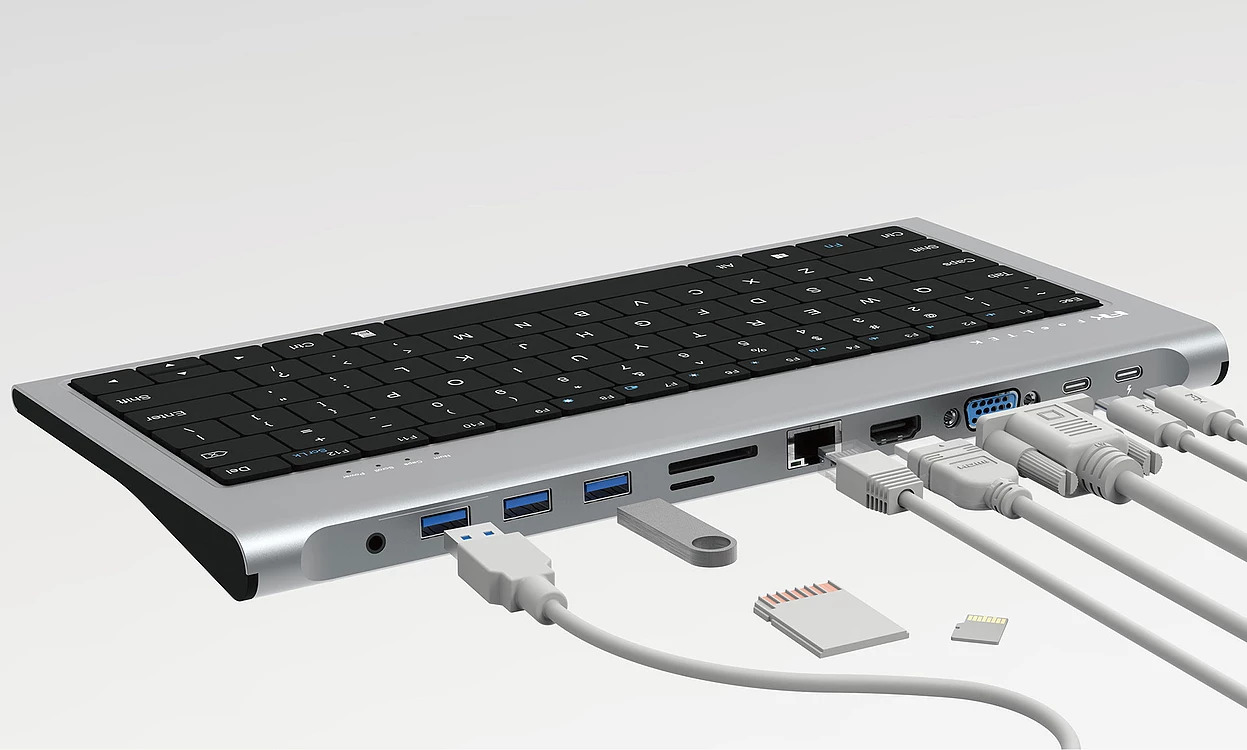 Ftk 11 In 1 Usb C Keyboard Hub Gry
