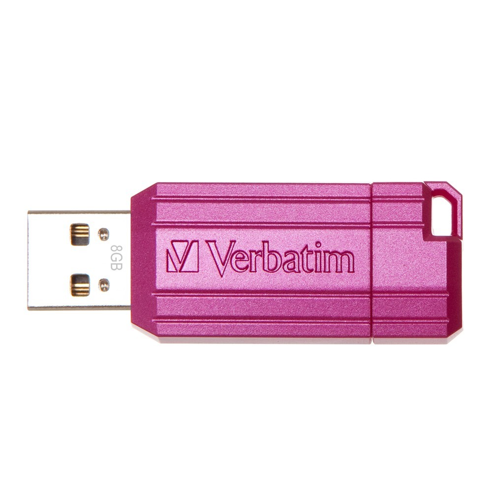 Verbatim Store'n'Go Pinstripe USB Drive - 8GB (Hot Pink) image