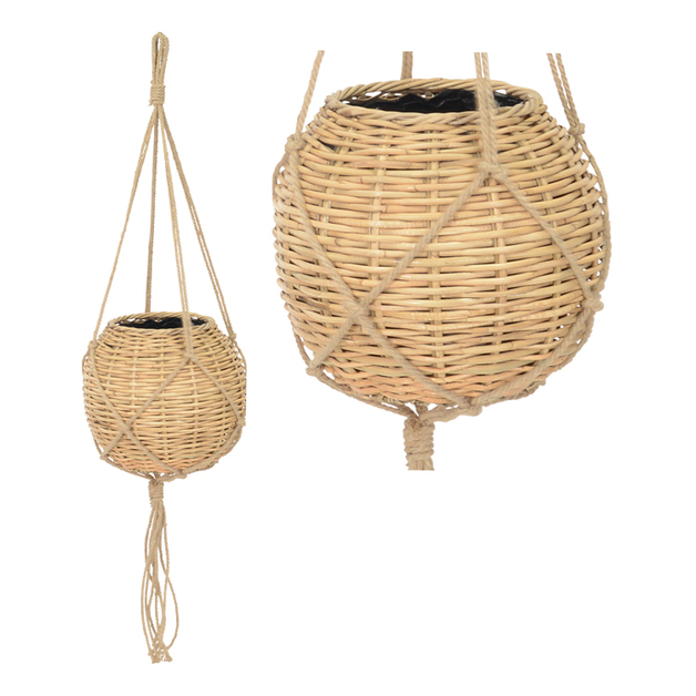 Nala Hanging Rattan Planter Basket at Mighty Ape NZ