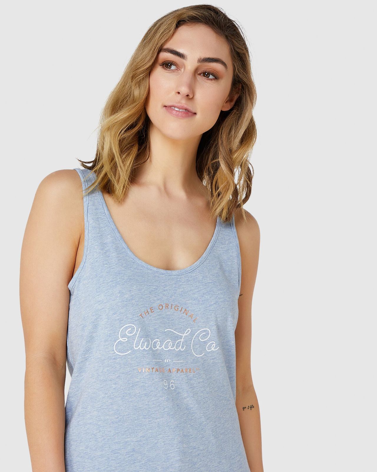 Elwood: Ari Tank (Chambray Marle) - 8