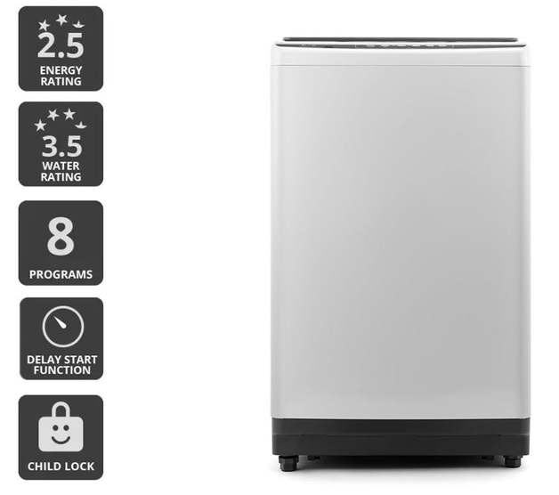 Buy Kogan 9kg Top Load Washing Machine Grey at Mighty Ape NZ