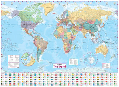 Collins World Wall Paper Map