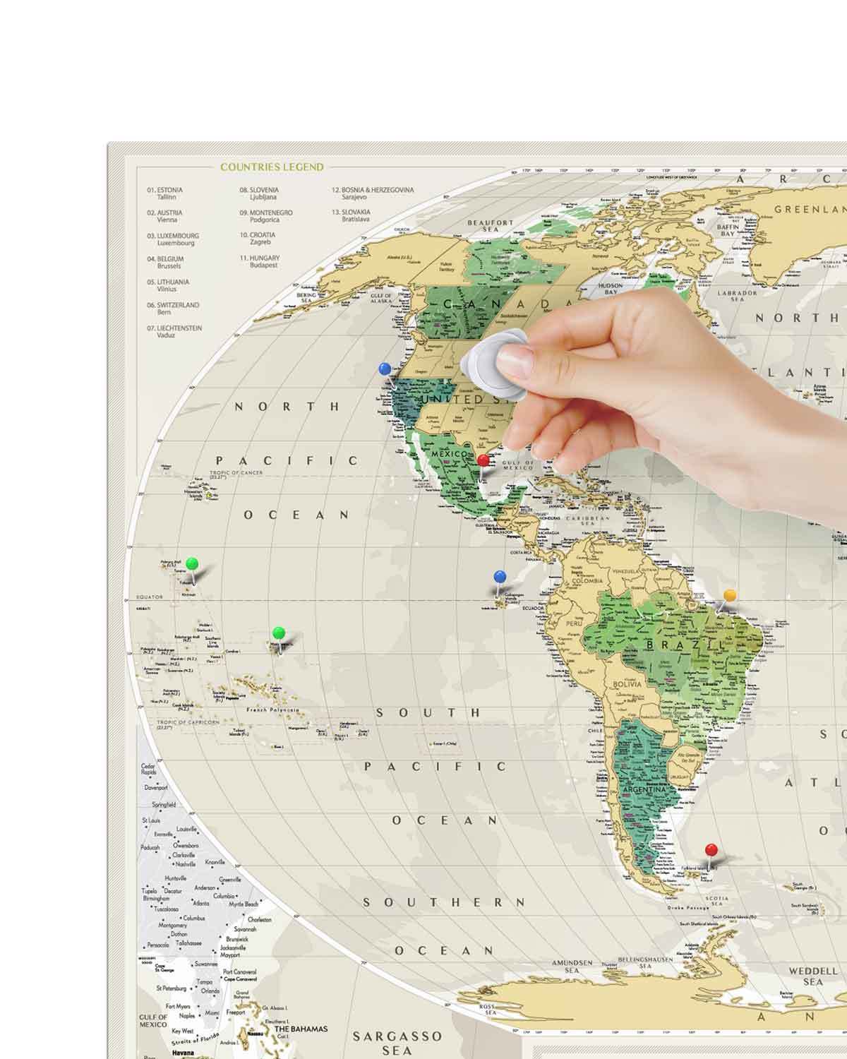 Scratch-off maps Travel Map Geography World image