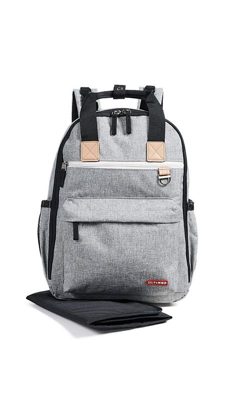 skip hop duo backpack grey melange