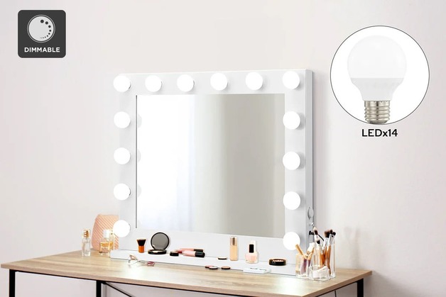 Ovela Hollywood Makeup Mirror with LED Bulbs