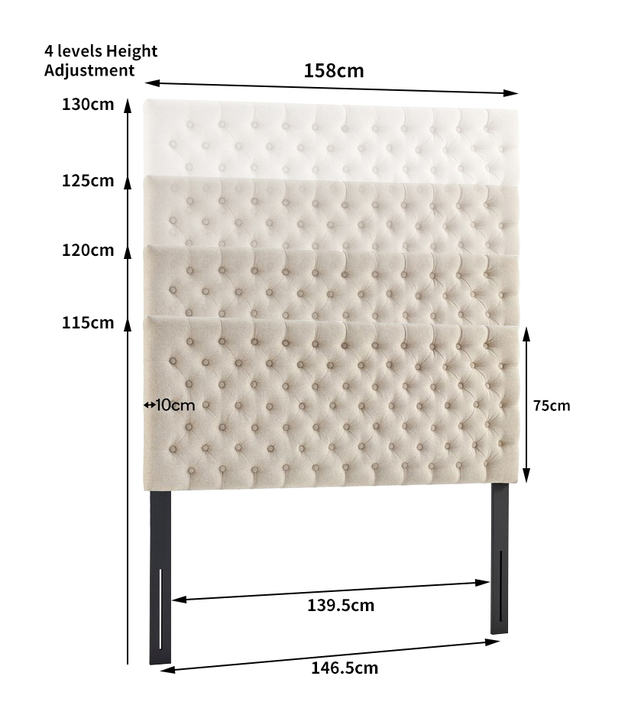 Buy ShangriLa Eloise Adjustable Button Bed Head at Mighty Ape NZ