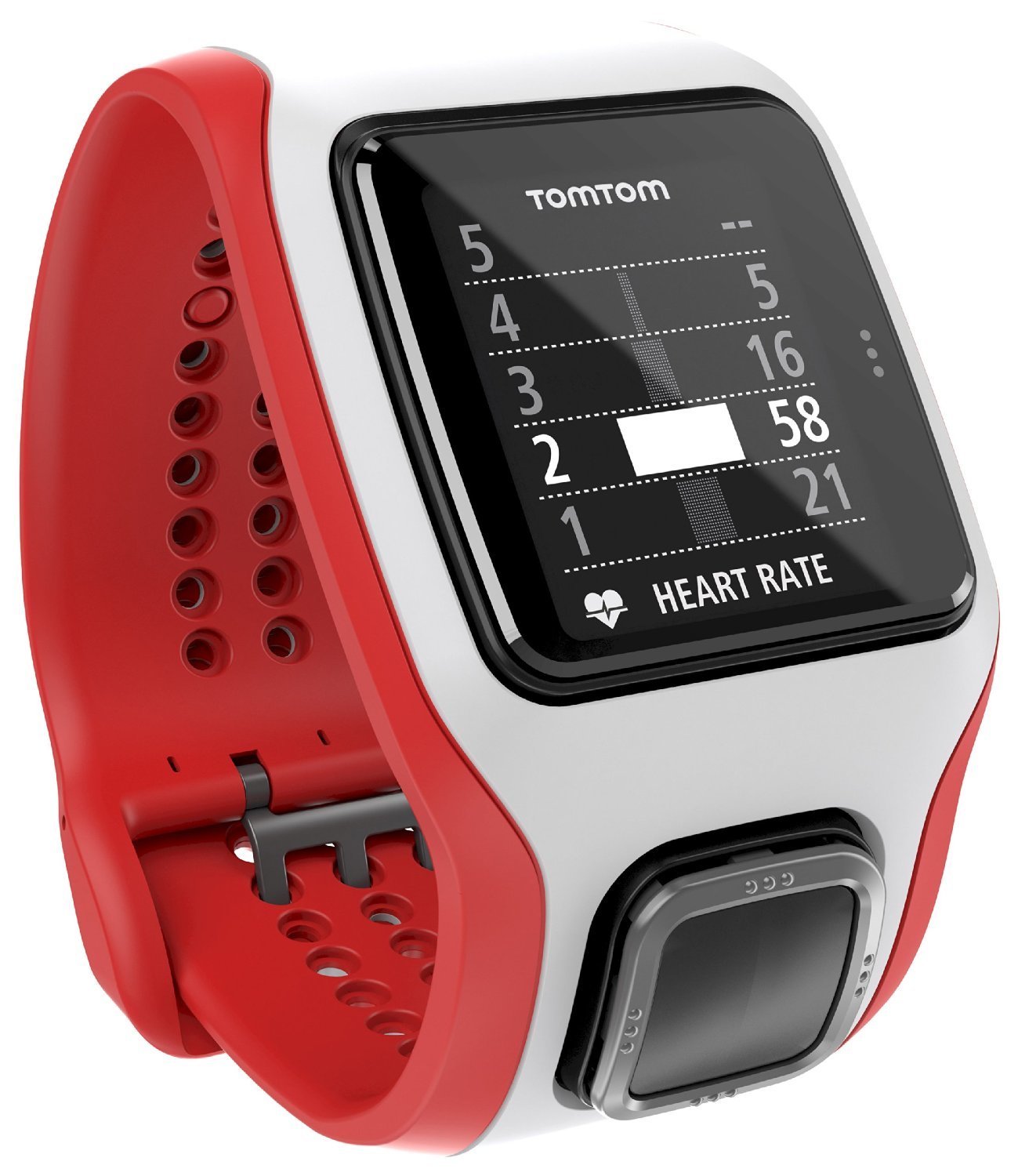 TomTom Multi-Sport Cardio Watch - White/Red