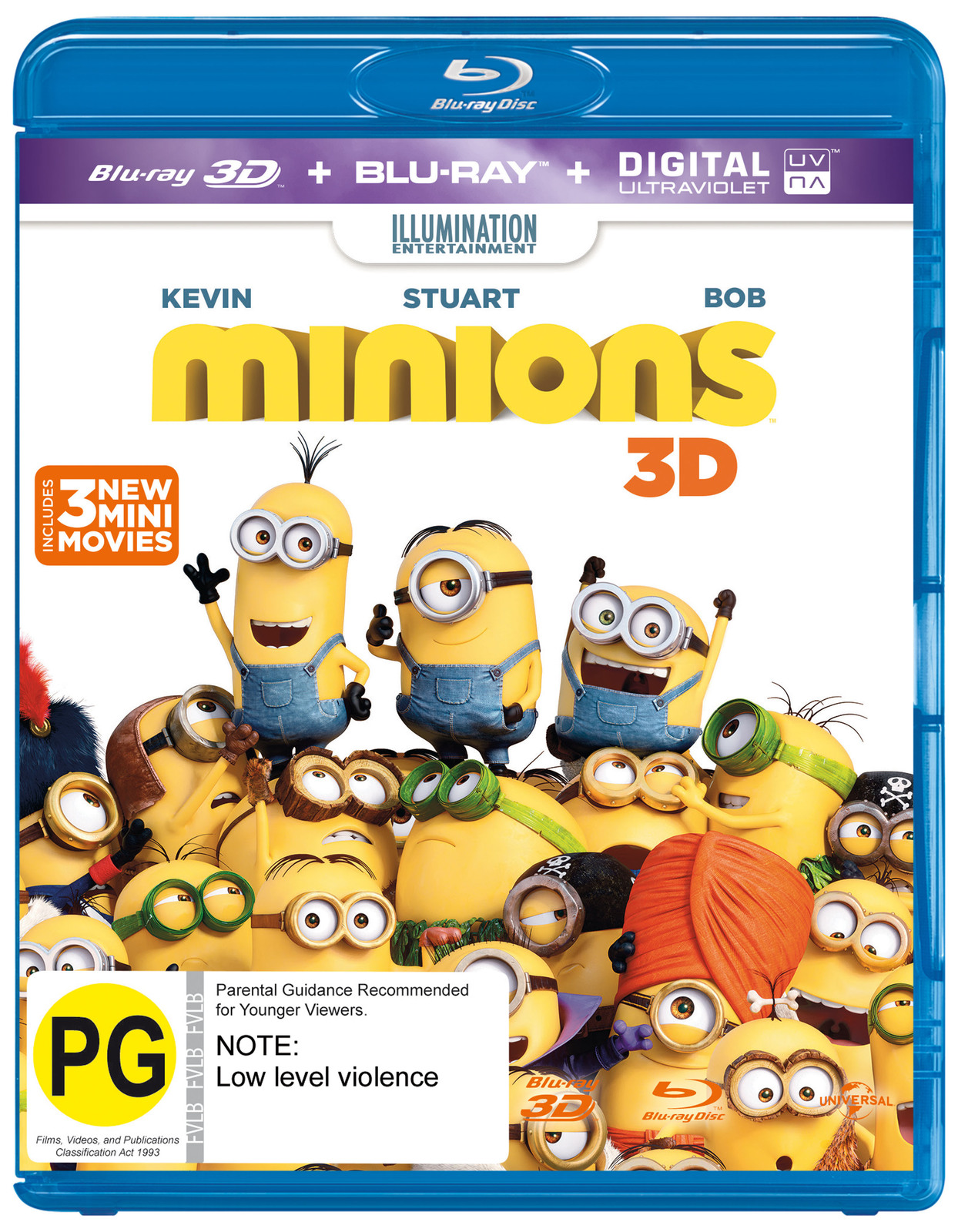Minions on Blu-ray, 3D Blu-ray, UV image