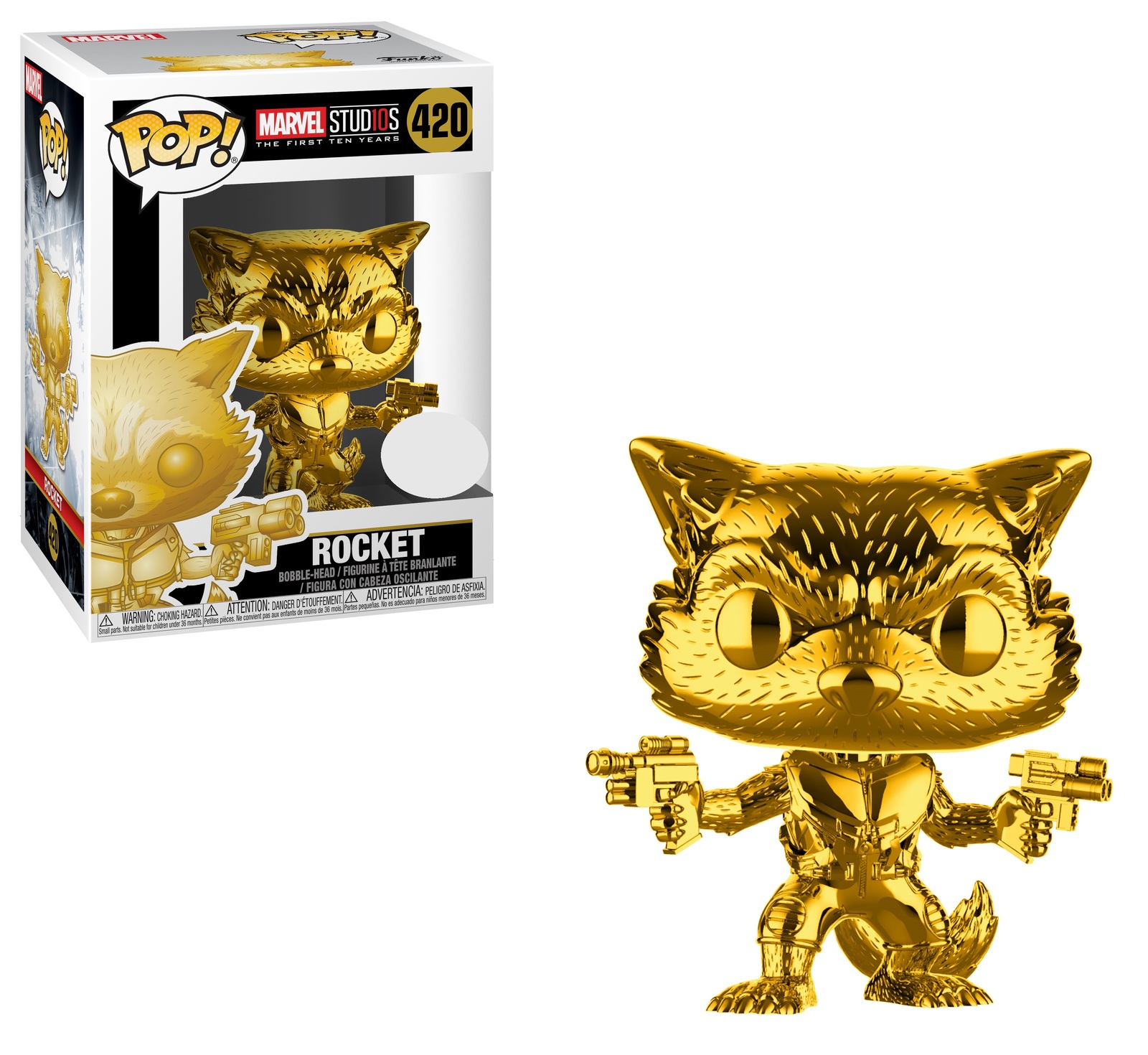 Marvel Studios - Rocket Raccoon (Gold Chrome) Pop! Vinyl Figure image