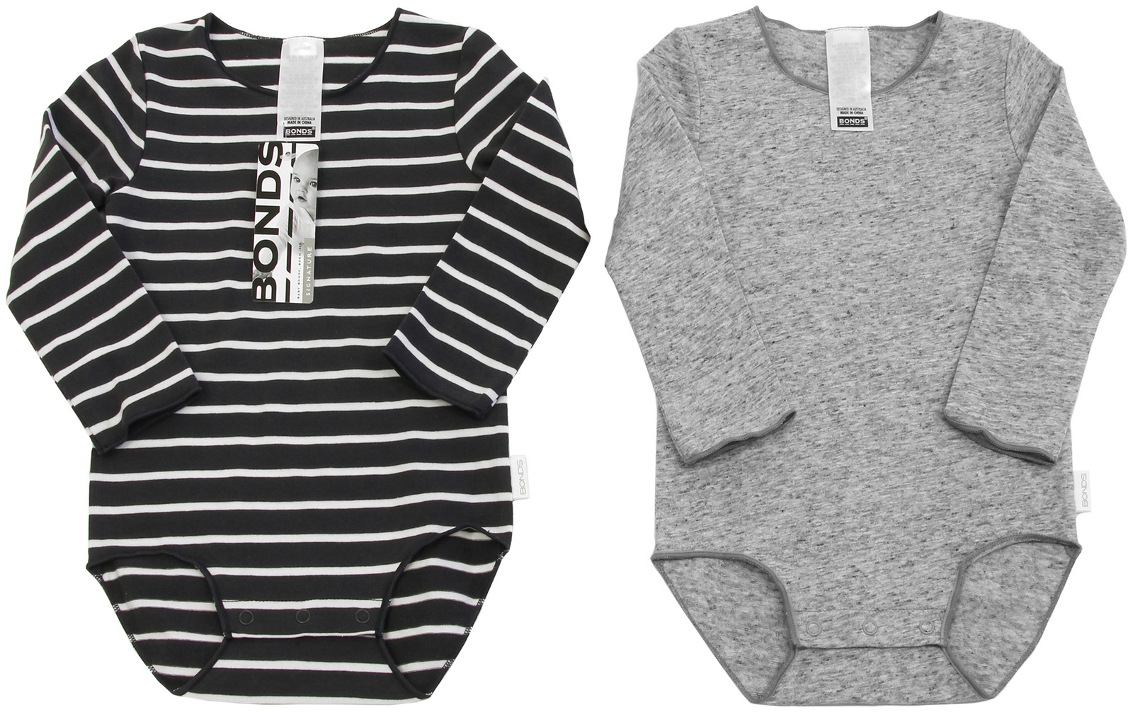 Bonds Wonderbodies Bodysuit 2 Pack - Solar System/Grey (12-18 Months) image