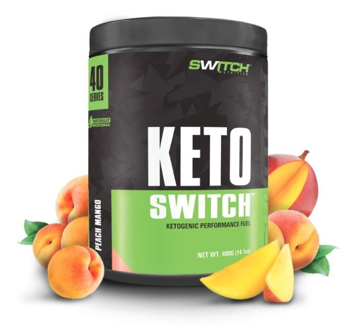 Keto Switch - Ketogenic Performance Fuel - BHB Ketones - Peach Mango (40 Serves) image