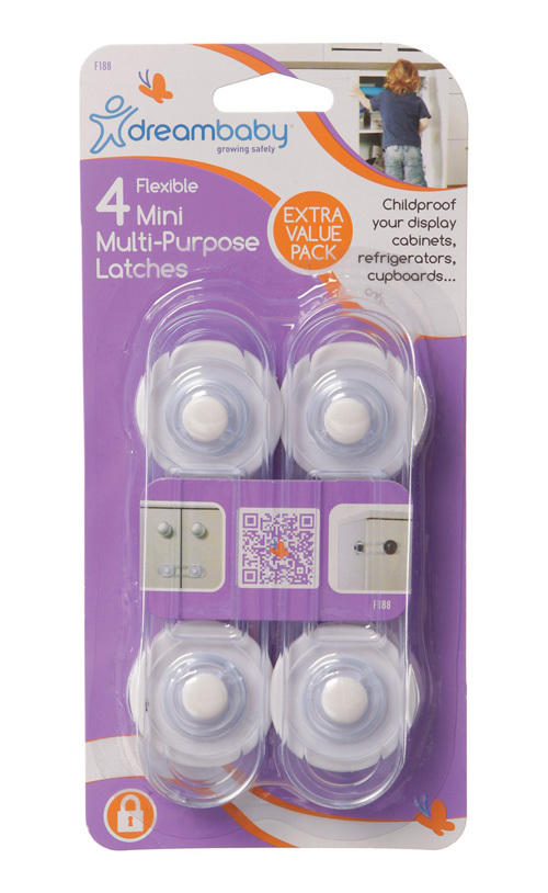 Dream Baby Flexible Mini Multi-Purpose Latches - 4 Pack image