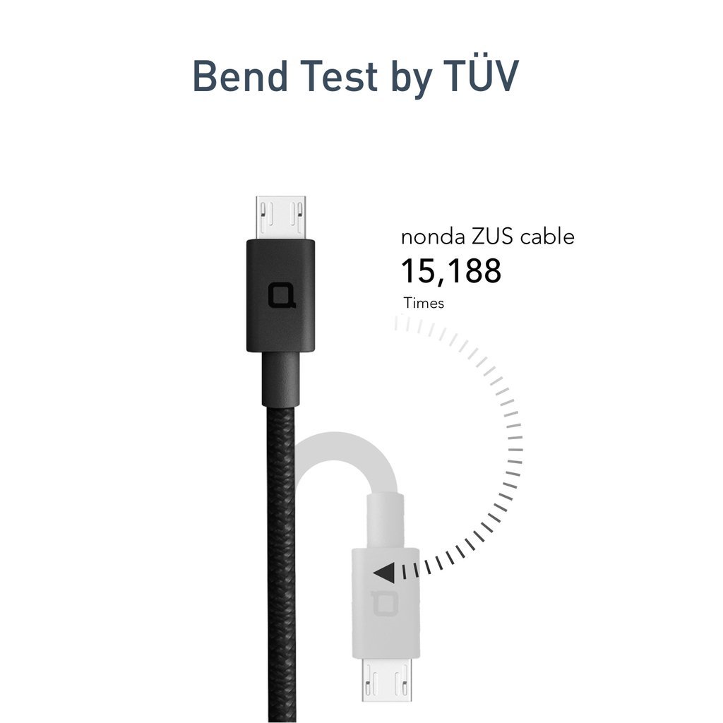 ZUS Super Duty Micro USB Cable Right Angle 4ft/1.2m image