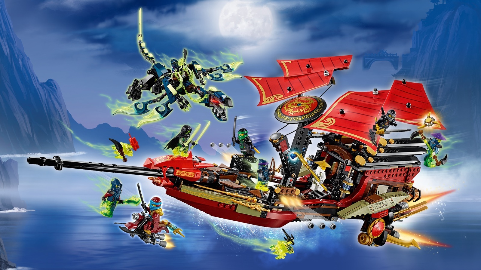Lego Ninjago Final Flight Of Destiny's Bounty Buy LEGO Ninjago: Final Flight of Destiny's Bounty (70738) at Mighty