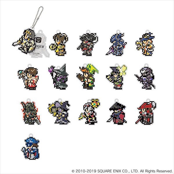 Final Fantasy XIV: Rubber Keychain <Dot Characters> - Blind Box image