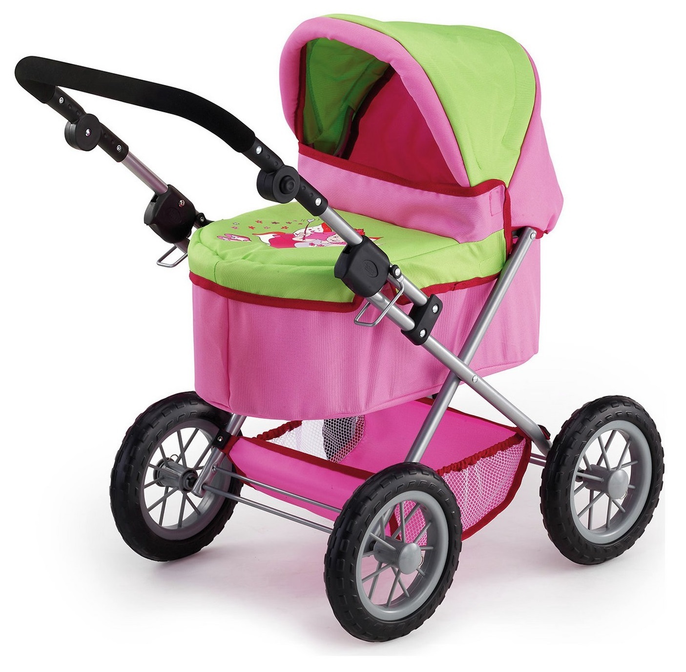 Bayer: Trendy Dolls Pram - Pink/Lime image