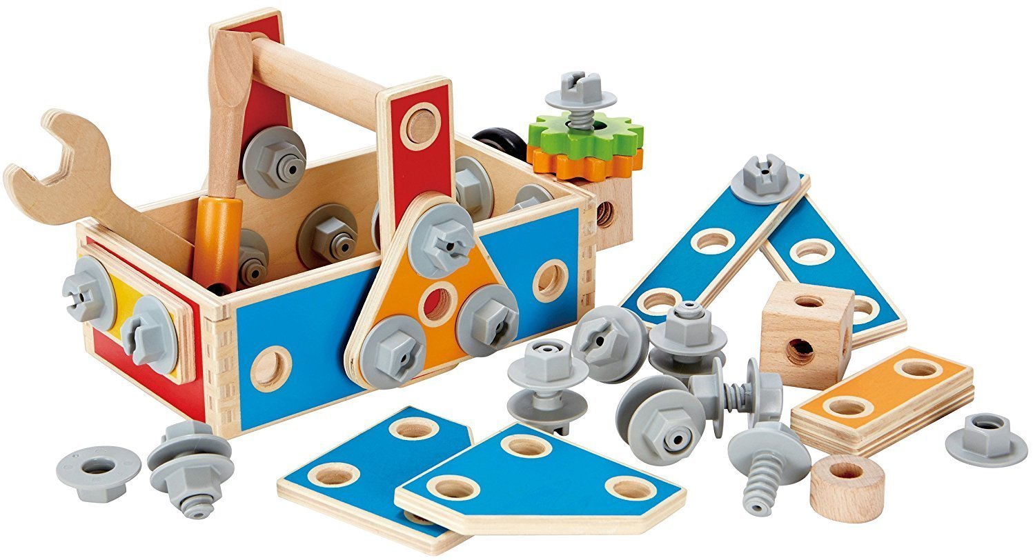 Hape: Handyman Go To Caddy - Wooden Tool Box Set image