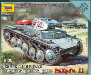 Zvezda 1/100 German Light Tank Pz.Kp.fw II