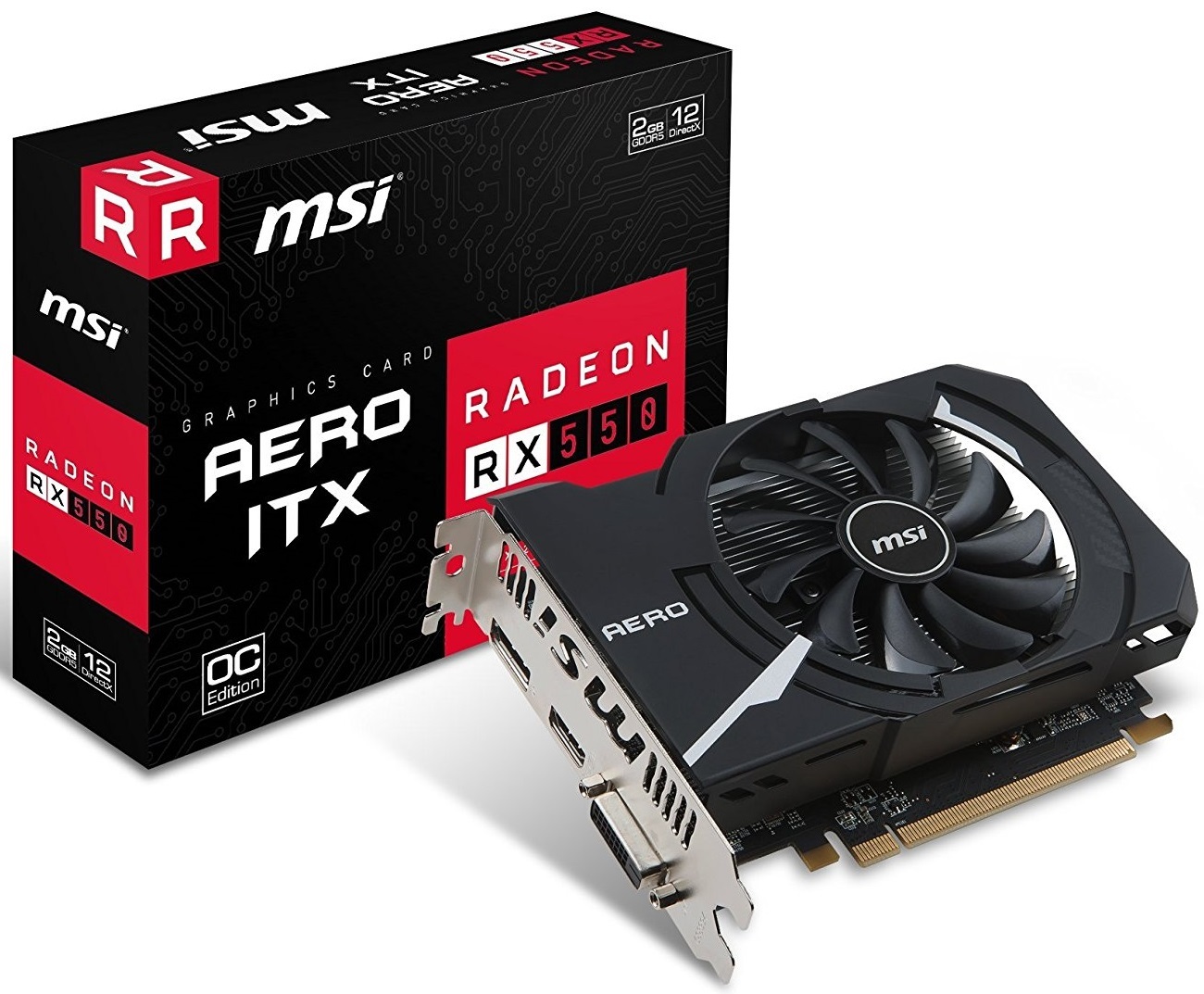 MSI Radeon RX 550 Aero 2GB Graphics Card image