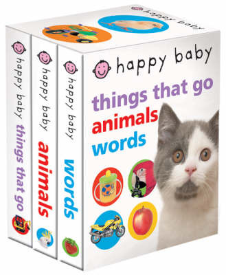 Happy Baby Slipcase: "Things That Go" , "Animals" , "Words" by Roger Priddy image