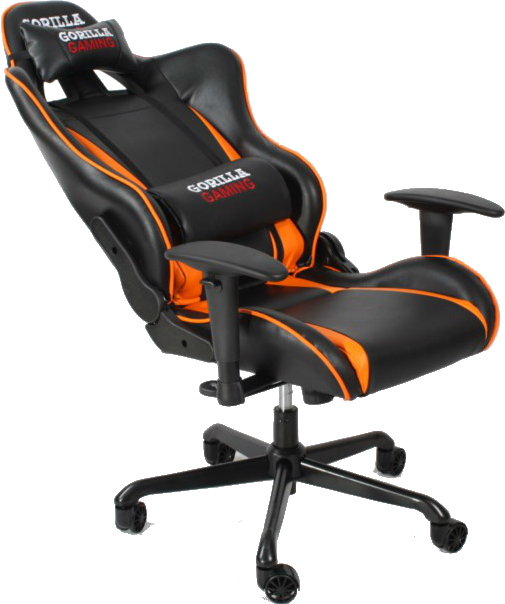 Gorilla Gaming Commander Chair - Orange & Black for image