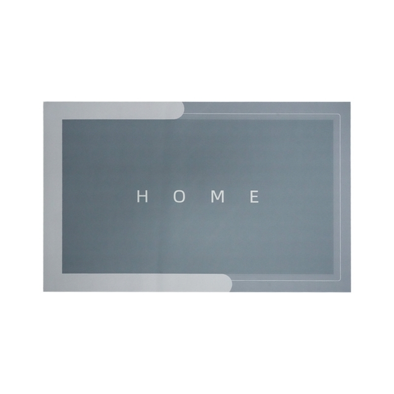 COMFEYA 2 Pack Quick Dry Absorbent Diatomite Bath Mat Set Grey at